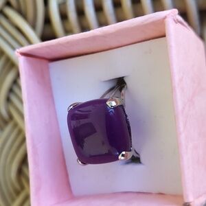 Sterling Silver Purple Stone Ring